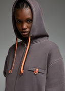 Sweatshirt Naga Anthracite Acid Wash Femme