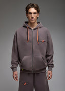 Sweatshirt Naga Anthracite Acid Wash Homme