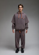 Sweatshirt Nara Anthracite Acid Wash Homme