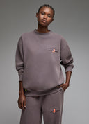 Sweatshirt Aki Anthracite Acid Wash Femme