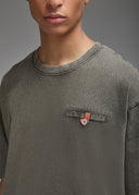 T-shirt Shiba Kaki (Acid  washed) Homme