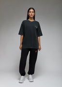 T-shirt Shiba Black (Acid washed) Femme