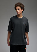 T-shirt Shiba Black (Acid washed) Homme