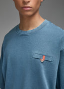 T-shirt Shiba  Blue (Acid washed) Homme