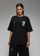 T-shirt Toshi Samourai Golf 1 Black Femme