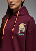 Sweat Capuche Niiga Sumo Skate Burgundy Femme
