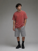 T-shirt Aichi rouge délavé Homme