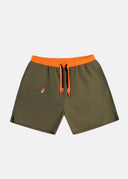 Short de bain Akka vert olive Homme