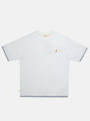 T-shirt Era blanc / rayures bleues Homme