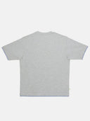 T-shirt Era gris chiné / rayures bleues Homme