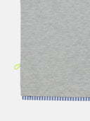 T-shirt Era gris chiné / rayures bleues Femme